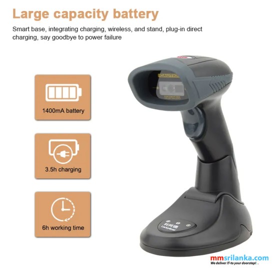 Luckydoor K-625BT wireless bluetooth scanner reader CMOS handS-free 2d barcode scanner android module with charger (1Y)